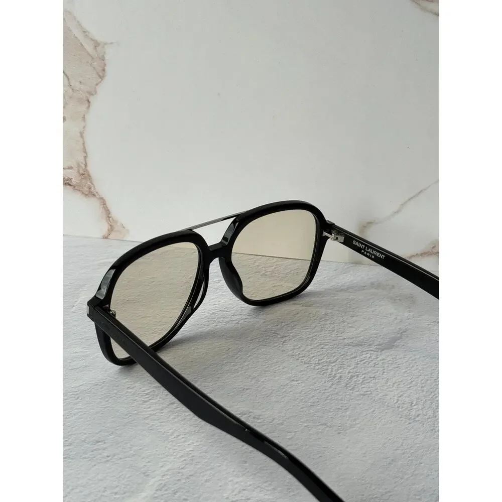 NEW Saint Laurent SL545 Black Aviator Sunglasses